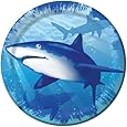 Creative Converting Shark Splash Round Dessert Plates, 8 Count