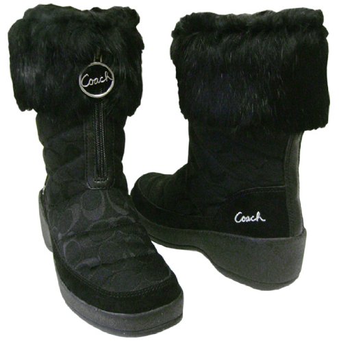 COACH FAITH LOGO SIGNATURE FUR SNOW BOOTS