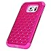 S6 Edge Case, Galaxy S6 Edge Case, Style4U Galaxy S6 Edge Studded Rhinestone Crystal Bling Hybrid Armor Case Cover for Samsung Galaxy S6 Edge with 1 Style4U Stylus [Hot Pink/Hot Pink]