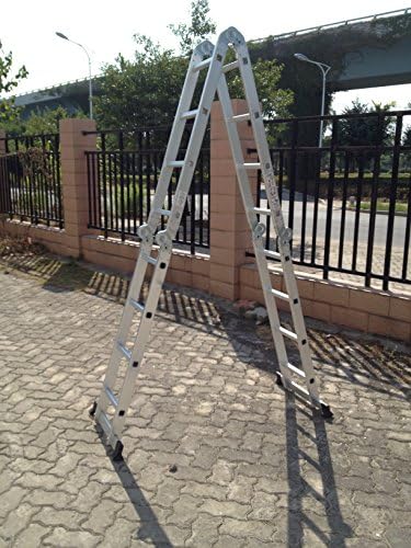 American Phoniex 13.3 FT EN131 Multi Purpose Aluminum Folding Step Ladder Foldable Extension