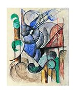 Especial Arte Lienzo House in abstract landscape - Mark Franz Multicolor