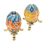 Grand Duchess 2-Piece Georgievna and Nikolaevna Enameled Egg Set