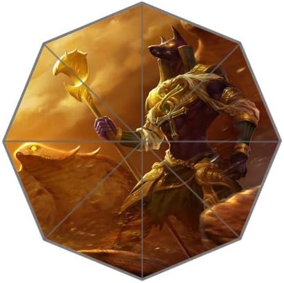 Anubis Background Triple Folding Rain Umbrella/Parasol/Sun Umbrellas