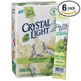 Crystal Light On-the-Go White Grape, 14-Count Packets (Pack of 6)