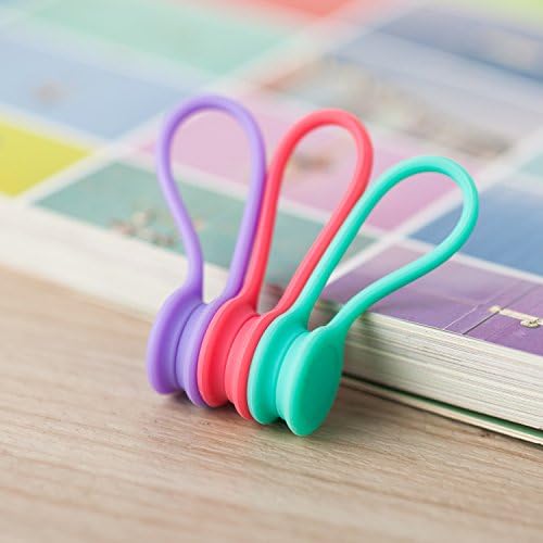 Soft Silicone Earbud Cord Wire Winder Cable Winder, Cute Convenient with carry / Headphone Earphone Cord Management /Set of 3 Assorted Colors