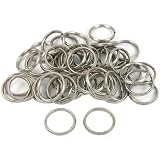 Jewelry : 50 Steel Split Rings Key Chain Connector Parts 20mm