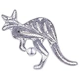 Pugster Vintage Kangoroo 925 Sterling Silver Pin Brooches