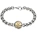Tree of Life Medallion Bracelet. Platinum Style Surgical Stainless Steel with 18kt Gold Plating.