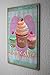 LEotiE SINCE 2004 Tin Sign Metal Plate Decorative Sign Home Decor Plaques Nostalgic Fun Decoration I Love Cupcakes Cherry Streusel Metal Wall Plate 8X12