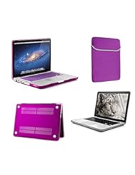 Sports: Macbook Pro 13.3 Case, iCrown? Frosted Matte Rubber Coated See Through Hard Shell Skin Case Cover for Macbook Pro 13.3 inches with Soft Sleeve Bag and TPU Keyboard Protector and Clear Screen Protector, 2014 New Arrival (not fit for 13 Macbook Pro with Retina display) ,For Model A1278,Deep purple - iCrown