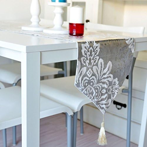table/DAMASCUS hot silver table runner/[Meals flag]/ table/ flag/ Gabe/ flag-A 32x180cm(13x71inch)