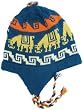 Handmade Lightweight Alpaca Natural Fiber Hat with Earflaps - Andean Teal (One Size Fits Most Women, Stretches Easily)