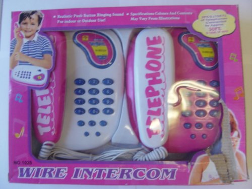 Childrens Toyshop  Toys : Wire Intercom telephone Battery Operated