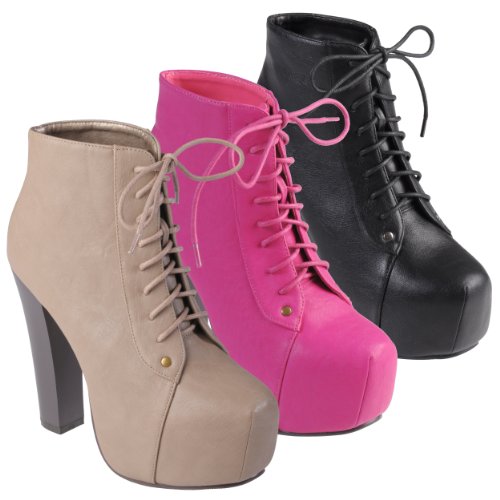 Hailey Jeans Co Womens Lace-up High Heel Bootie