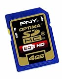 PNY Optima 4GB SDHC Class 4 Flash Memory Card P-SDHC4G4-EF