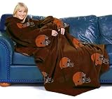 Cleveland Browns Adult Comfy Throw Blanket with Sleeves