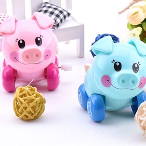 Syeer Clockwork Spring Remontoir Ribbon Winding Mechanism Gear Novelty child interactive toys,cartoon characters,Develop Baby Intelligence Wind-up Crab,giraffe,pig Toys Color Sent at Random