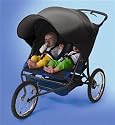 Kiddopotamus RayShade UV Protective Stroller Sun Shade (Double - Black)