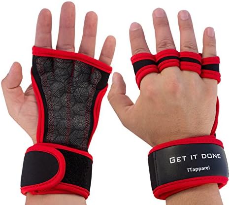 Ultra Flexible Weight Lifting Gloves with Built-in Adjustable Wrist Straps for WOD, Crossfit, Weight Competition, Kettlebell, Barbell Sports (Large)