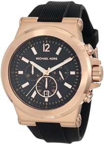 Michael Kors Rubber Chronograph Black Dial Men Watch - MK8184