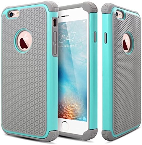 iPhone 5S Case,SE Case,Qhai[Hybrid Impact][Shockproof][Rubber Bumper] Heavy Duty Protection Slim Fit Protective Buffer Durable Cover Case for iphone SE/5S[Green/Gray1]