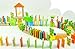 Lujex High Quality Wooden Letters & Numbers Domino Building Blocks 100 Pcs  : image