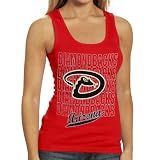 MLB Arizona Diamondbacks Ladies Red Repeater Tank Top (Large)