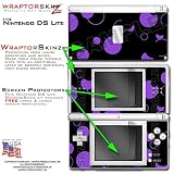 Nintendo DS Lite Lots Of Dots Purple on Black WraptorSkinz TM Skin Kit by TuneTattooz TM