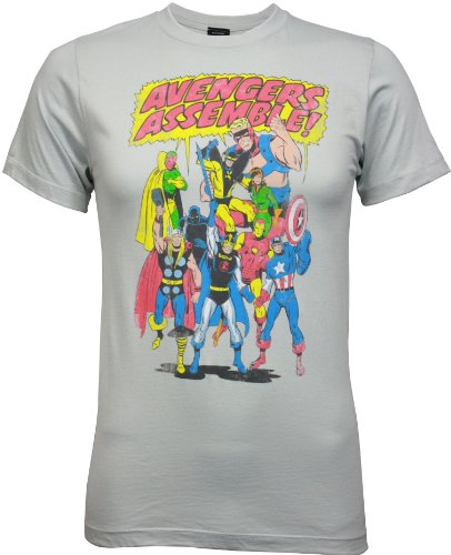  Marvel Avengers Team Men's Slim Fit T-Shirt