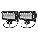 Safego 36w Led Work Light Bar for Trucks Off-Road 4X4 Tractor ATV Jeep Super Bright Flood Beam Cree Chips Pack of 2