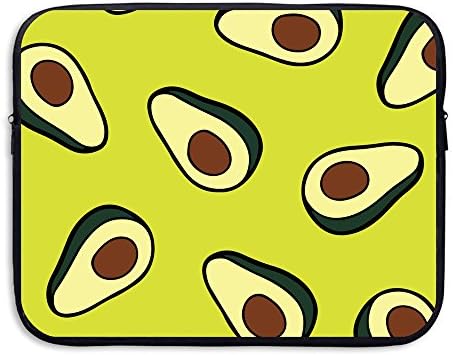 COMP Avocado Pattern Neoprene Notebook Computer Laptop Protection Sleeve Bag Black 13 Inch