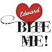 Twilight Bite Me Splatter Script Temporary Tattoo