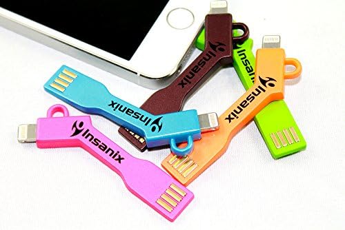 Insanix | USB Charge Key | Lightning Cable Key Sized - for Iphone 5 / 5s/ 5c / 6 / 6 Plus