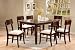 7pc Cappuccino Wood Dining Table &amp; 6 Chairs Set