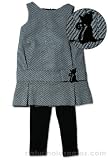 Review   / Floriane Poly./Wool Dress & Black Legging Set