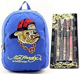 Ed Hardy Blue Bulldog Backpack