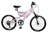 Pink Charm ATB Dual Suspension 20 inch Mountain Bike for girls Aged 8-11 Years. 12 MONTH MANUFACTURERS WARRANTY.