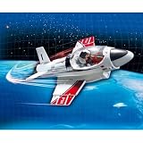 playmobil boite VEHICULE avion FUSEE ROUGE BLANCHE transformable transportable 4342