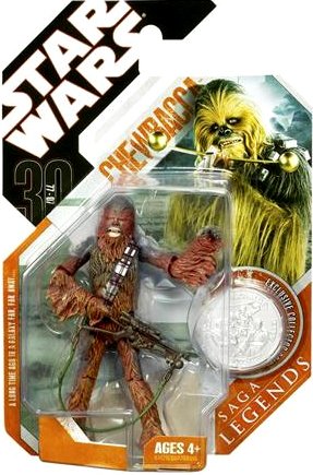 Star Wars Saga Legends Chewbacca Action Figure with Coin