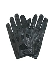 Apparel: Isotoner Mens Smooth Leather Driving Glove With Covered Snap,Black,Large - Totes Isotoner
