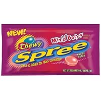 Wonka Spree Chewy, Mixed Berry, 1.7-Ounce Packages (Pack of 24)