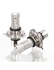 2x 80W 7000K Cree White H4 9003 HB2 Projector LED Bulb High Low Beam For Head Fog Light DRL