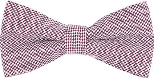DHA 1 -Hip Hip Houndstooth Men's Bow Tie-Dark Magenta-One Size