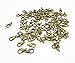 Yueton Curved Lobster Clasps-100pcs 7x12mm Lobster Claw Clasps DIY Jewelry Fastener Hook, Necklace DIY Fasteners (Bronze)