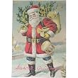 Vintage Large Santa Figure Cavallini Gift wrap decoupage craft paper 20 by 28 inches