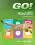 GO! with Microsoft Word 2013 Comprehensive