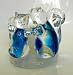 100% Handcrafted Glass Candle Holder--Glass Squirrels w/Glass Jar,Base Size at 4.25 x 4.25 and 5.75 H, The Jar Size at 2 X 2 ,Beautiful Squirrels w/ both Decoration and Functional