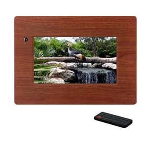 CTA Digital MI-PF7W 7-Inch Digital Picture Frame w/Wireless Remote (Wood)