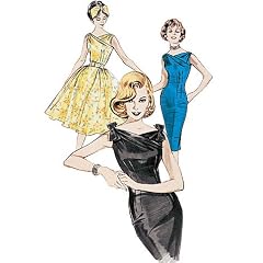 Butterick 6582 Retro 1960 Dress and Belt Sewing Pattern.(Robe r�tro 1960 et patron de couture Ceinture) Sizes:67-71-76 Chest:87-92-97 cm. All Sizes included. (toutes tailles confondues) Instructions in English.