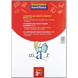 Vacaciónes Santillana, lectura, comprensión lect